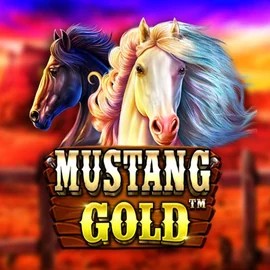 Mustang Gold online game logo by Pragmatic Play on bonus-kong-be.com