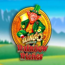 Slingo Rainbow Riches slot visual from Gaming Realms available on bonus-kong-be.com